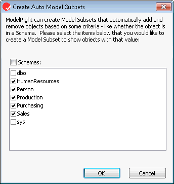 Auto model database in sql server